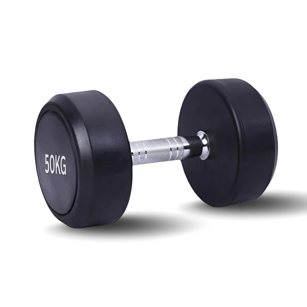 ดัมเบลยางกลม HOMEFITTOOLS 50KG 1 คู่